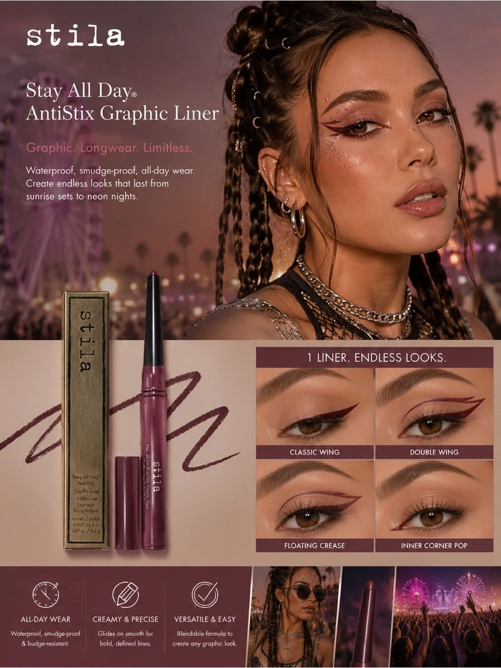 Stila Stay All Day AntiStix Graphic Liner – Full Size